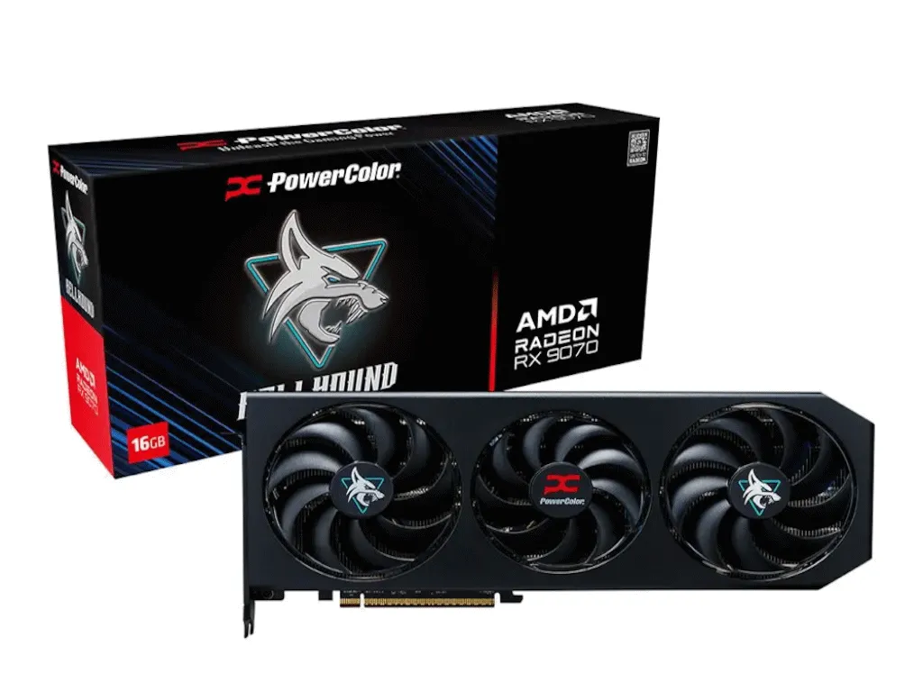 Power Color Graficka karta POWER COLOR Hellhound RX9070 16G-L/OC AMD/16GB/GDDR6/256bit/crna Slika 3